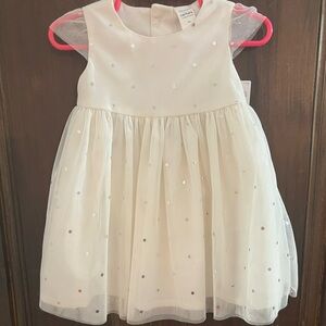 Carter's Elegant white Dress with Glittering Details